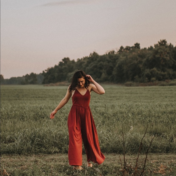 Carly Jean Los Angeles Pants - Wine Jumpsuit